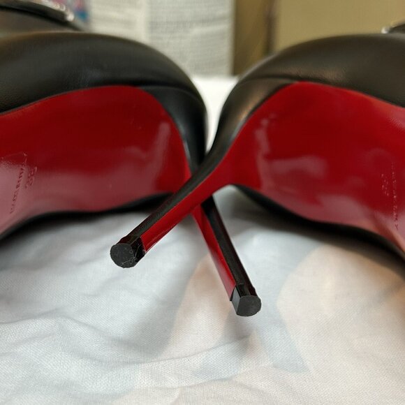 Christian Louboutin Lock So Kate Booty 100 Black Leather - Picture 7 of 12